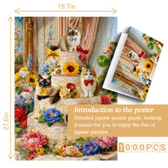 Cat Feast Jigsaw Puzzle 1000 Pieces