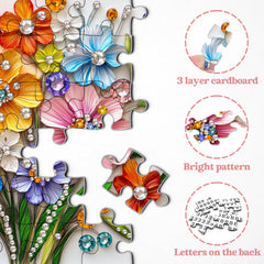 Kristall-Wildblumen-Puzzle, 1000 Teile