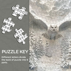 Owl In Snow Jigsaw Puzzle 1000 Pieces