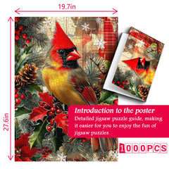 Christmas Cardinal Puzzle de 1000 pièces