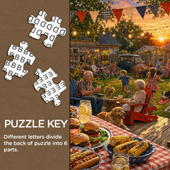 Family Yard BBQ Jigsaw Puzzle 1000 Piece