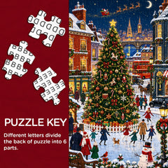 Christmas Snow Town Jigsaw Puzzle 1000 Piece