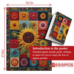 Puzzle en patchwork de tournesols 1000 pièces