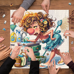 Housework Disaster Scene Jigsaw Puzzle 1000 Pieces