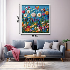 Puzzle de 1000 pièces Champ de Fleurs Bleues