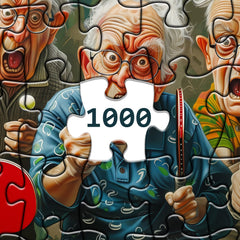 Energetic Ping Pong Jigsaw Puzzle 1000 Pieces