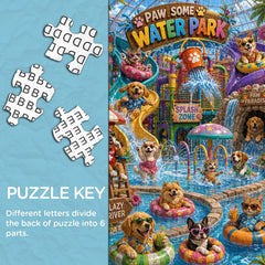 Cute Pet Water Park Jigsaw Puzzle 1000 Pieces