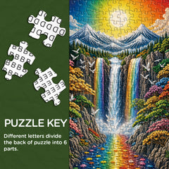 Rainbow Waterfall Jigsaw Puzzle 1000 Piece