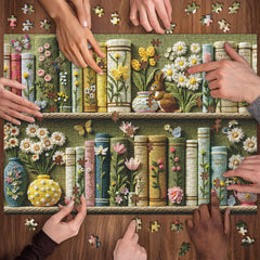 The Bunny  Garden Library Jigsaw Puzzle 1000 Pieces