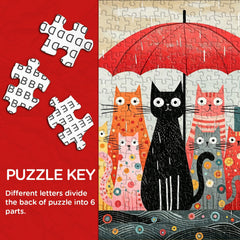 Umbrella Cats Jigsaw Puzzle 1000 Pieces