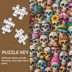 Varied Floral Skulls Jigsaw Puzzle 1000 Piece