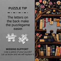 Books Among Vines Jigsaw Puzzle 1000 Pieces
