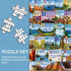 National Park Alphabet Jigsaw Puzzle 1000 Piece