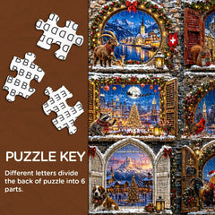 Christmas Windows Jigsaw Puzzle 1000 Piece