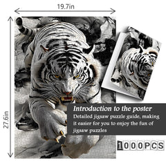 Ink Shadow Tiger Jigsaw Puzzle 1000 Pieces