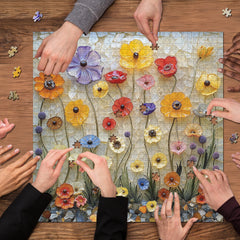 Wildflower Glass Art Jigsaw Puzzle 1000 Pieces