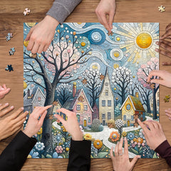 Rotating Light Town Jigsaw Puzzle 1000 Pieces