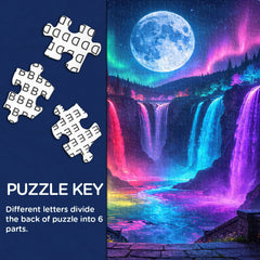 Moonlit Rainbow Falls Jigsaw Puzzle 1000 Pieces