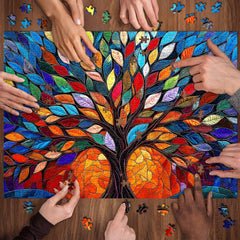 Blossoming Fabric Tree Jigsaw Puzzle 1000 Piece