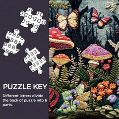 Pilzgarten-Stickerei-Puzzle 1000 Teile