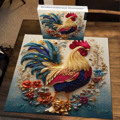 Embroidered Rooster Jigsaw Puzzle 1000 Pieces