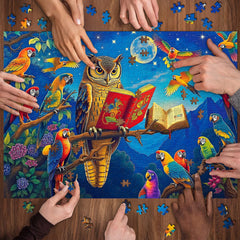 Night Owl & Parrot Storytime Jigsaw Puzzle 1000 Pieces