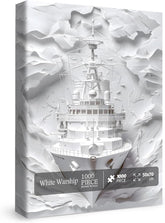 Weißes Kriegsschiff-Puzzle, 1000 Teile