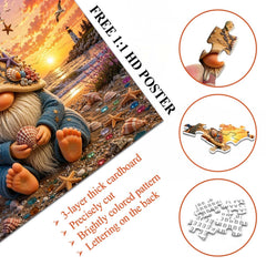 Shell-collecting gnome Jigsaw Puzzle 1000 Piece