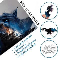 Mystic Forest Cat Jigsaw Puzzle 1000 Pieces