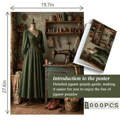 Vintage Sewing Nook Jigsaw Puzzle 1000 Piece