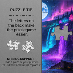 Moonlit Rainbow Falls Jigsaw Puzzle 1000 Pieces