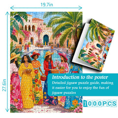 The Courtyard Ladies Jigsaw Puzzle 1000 Pieces