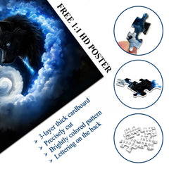Yin Yang Wolves Jigsaw Puzzle 1000 Pieces
