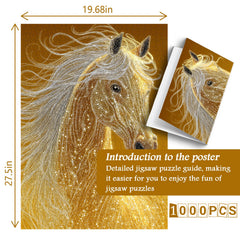Golden Horse Jigsaw Puzzle 1000 Pieces