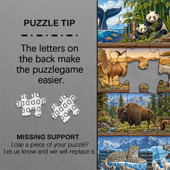 Wildlife Bookshelf Jigsaw Puzzle 1000 Pieces