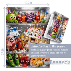 Refrigerator Food Party Jigsaw Puzzle 1000 Pieces