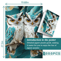 Marble Owls Jigsaw Puzzle 1000 Pieces