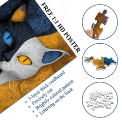 Blue Gold Gaze Jigsaw Puzzle 1000 Pieces