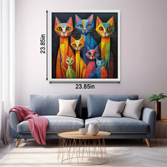 Geometric Art Cat Jigsaw Puzzle 1000 Piece