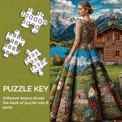 Scenic Lady Jigsaw Puzzle 1000 Pieces