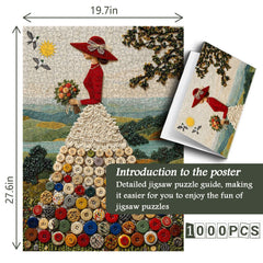 Button Skirt Jigsaw Puzzle 1000 Pieces