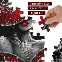 Lady in Red Diamonds Jigsaw Puzzle 1000 Pieces
