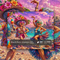Beach Party Grannies Jigsaw Puzzle 1000 Pieces
