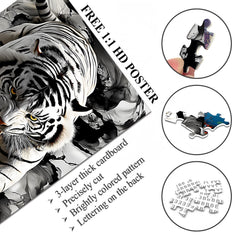Ink Shadow Tiger Jigsaw Puzzle 1000 Pieces