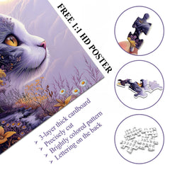 Moonlit Cat Jigsaw Puzzle 1000 Pieces