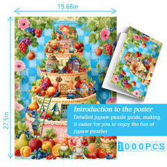 Gnomes Cake Jigsaw Puzzle 1000 Pieces