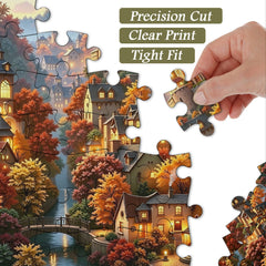 Autumn Mountain Hamlet Jigsaw Puzzle 1000 Pieces