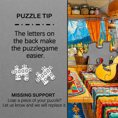 Boho Mountain Camper Jigsaw Puzzle 1000 Pieces