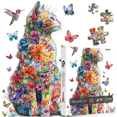 Butterfly Cat Jigsaw Puzzle 1000 Pieces