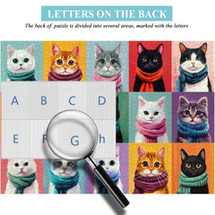 Cat Scarf Collection Jigsaw Puzzle 1000 Pieces